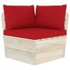 Ogrodowa sofa 2-osobowa z palet, z poduszkami, drewno świerkowe