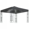 Altana ze sznurem lampek LED, 3x3 m, antracytowa