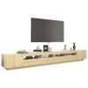 Szafka pod TV z oświetleniem LED, dąb sonoma, 300x35x40 cm