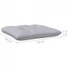 3-osobowa sofa ogrodowa z szarymi poduszkami, drewno sosnowe