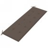 Ławka Batavia z taupe poduszką, 150 cm, lite drewno tekowe