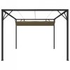 Altana ogrodowa ze zwijanym dachem, 3x3 m, taupe, 180 g/m²