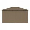 Namiot ogrodowy z zasłonami, 4 x 3 m, taupe, 180 g/m²