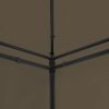 Altana z zasłonami, 600x298x270 cm, kolor taupe, 180 g/m²