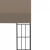 Altana przyścienna, 4 x 3 m, taupe, tkanina