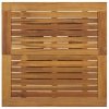 Stolik barowy, czarny, 80x80x110 cm, rattan PE i lita akacja