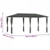 Altana z pokryciem słupków 2,98x5,3x2,59 m, antracyt, 160 g/m²