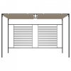 Altana ogrodowa ze zwijanym dachem, 3x4x2,3 m, taupe, 180 g/m²