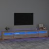 Szafka pod TV z oświetleniem LED, dąb sonoma, 270x35x40 cm