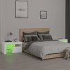 Szafki z oświetleniem LED, 2 szt., białe, 70x36,5x40 cm