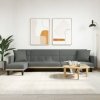 Sofa rozkładana L, ciemnoszara, 275x140x70 cm, tkanina