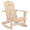 Ogrodowy fotel bujany Adirondack, lite drewno jodłowe