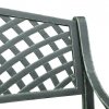 Ławka ogrodowa, 102 cm, odlew aluminium, zielona