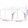 Namiot imprezowy z 6 ścianami z siatki, antracyt, 3x6 m, HDPE