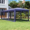 Namiot imprezowy z 8 ścianami z siatki, niebieski, 3x9 m, HDPE