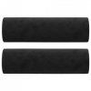 2-osobowa sofa z poduszkami, czarna, 120 cm, aksamit