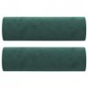 2-osobowa sofa z poduszkami, ciemnozielona, 140 cm, aksamit