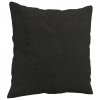 2-osobowa sofa z poduszkami, czarna, 120 cm, tkanina
