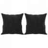 2-osobowa sofa z poduszkami, czarna, 120 cm, aksamit