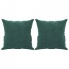 2-osobowa sofa z poduszkami, ciemnozielona, 140 cm, aksamit