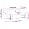 3-osobowa sofa z poduszkami, ciemnozielona, 180 cm, aksamit