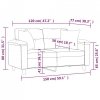 2-osobowa sofa z poduszkami, czarna, 120 cm, mikrofibra