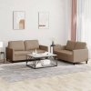 2-osobowa sofa z poduszkami, cappuccino, sztuczna skóra