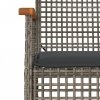 5-cz. zestaw mebli ogrodowych z poduszkami, szary, rattan PE