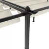 Altana ogrodowa ze zwijanym dachem, kremowa, 3x6 m, aluminium