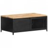 Stolik kawowy, 90x50x37 cm, lite, surowe drewno mango