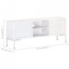 Szafka pod TV, biała, 115x30x46 cm, lite drewno mango