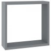 Półki ścienne kostki, 3 szt., szare, MDF