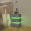 Szafka nocna z LED, szara, 45x35x67 cm, materiał drewnopochodny