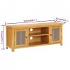 Szafka pod telewizor, 110x35x44 cm, lite drewno dębowe