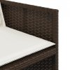 17-cz. zestaw mebli ogrodowych z poduszkami, brązowy, rattan PE