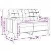 2-osobowa sofa z poduszkami, ciemnoszara, 120 cm, aksamit
