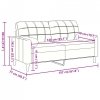2-osobowa sofa z poduszkami, kolor cappuccino, 140 cm, aksamit