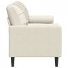 3-osobowa sofa z poduszkami, kremowa, 180 cm, aksamit
