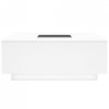 Stolik kawowy z LED Infinity, biały, 100x100x40 cm
