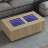 Stolik kawowy z LED Infinity, dąb sonoma, 116x69x40 cm