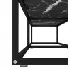Szafka pod TV, czarny marmur, 200x40x40,5 cm, szkło hartowane