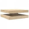 Stolik kawowy obrotowy 360 stopni Sonoma Oak 90x90x34,5 cm