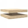 Stolik kawowy obrotowy 360 stopni Sonoma Oak 90x90x34,5 cm