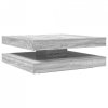 Stolik kawowy obrotowy 360 stopni Szary Sonoma 90x90x34,5 cm