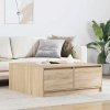 Stolik kawowy z szufladami Sonoma Oak 100x100x40 cm