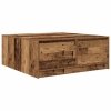 Stolik kawowy z szufladami Stare drewno 100x100x40 cm