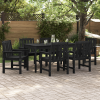Krzesła do jadalni  6 szt Czarne 65,5x55,5x88 cm HDPE, Krzesła do jadalni  2 szt Czarne HDPE