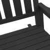 3 Częściowy Zestaw Lounge do Ogrodu Czarny HDPE,  Krzesło Bujane Ogrodowe Czarny 70x92x108 cm HDPE,  Stolik Boczkowy Adirondack Czarny 38x38x45 cm HDPE