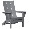 Zestaw 3-częściowy mebli ogrodowych  Jasnoszary HDPE, Składany fotel Adirondack  Jasnoszary 74.5x80.5x90 cm HDPE, Stolik boczny Adirondack  Jasnoszary 38x38x45 cm HDPE