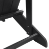 3-częściowy zestaw do ogrodu Czarny HDPE,  Fotel Adirondack Czarny 74x82x91 cm HDPE,  Stolik boczny Adirondack Czarny 38x38x45 cm HDPE
